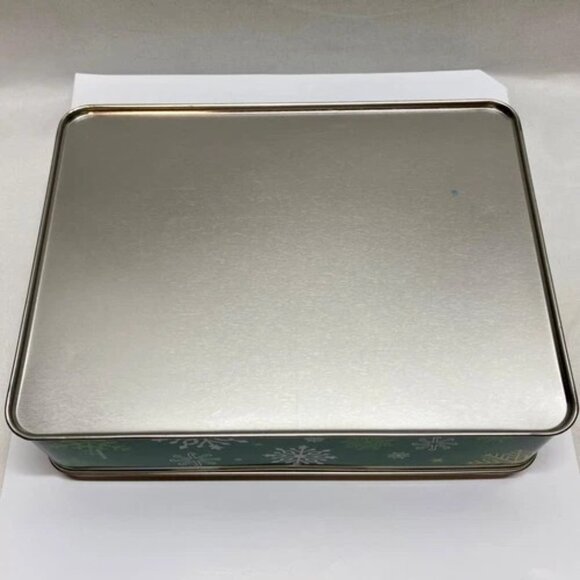 Vintage Mr. Peanut Planters Nuts Christmas Tin 9" x 7" Holiday Peanuts Container - Picture 2 of 12